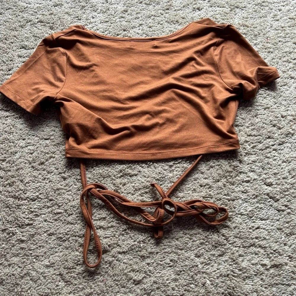 Brown Crop Top - Picture 2 of 3